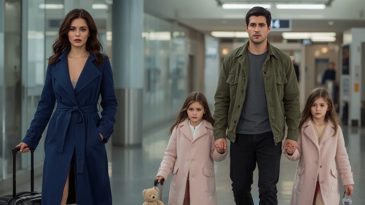 Billionaire woman freezes at the airport as she sees her ex-husband and twin daughters after 6 years
