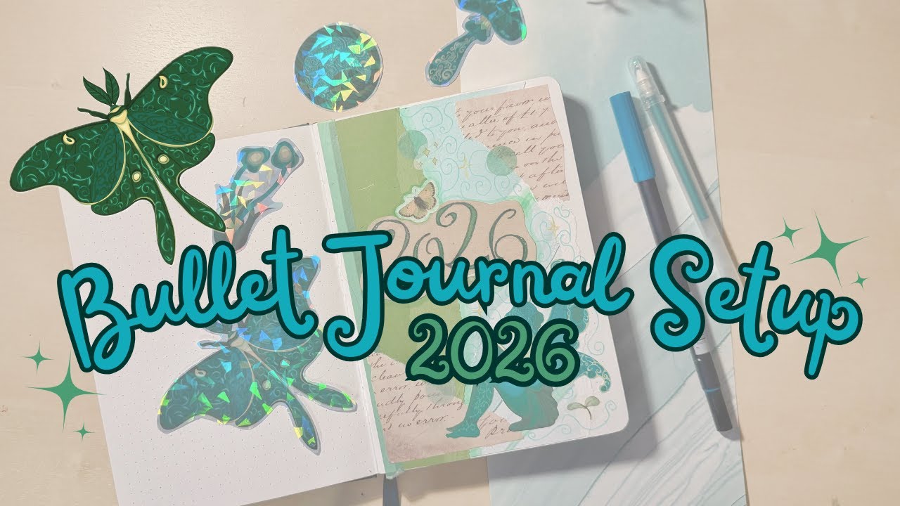 2026 BULLET JOURNAL SETUP | I Designed My Own Stickers!