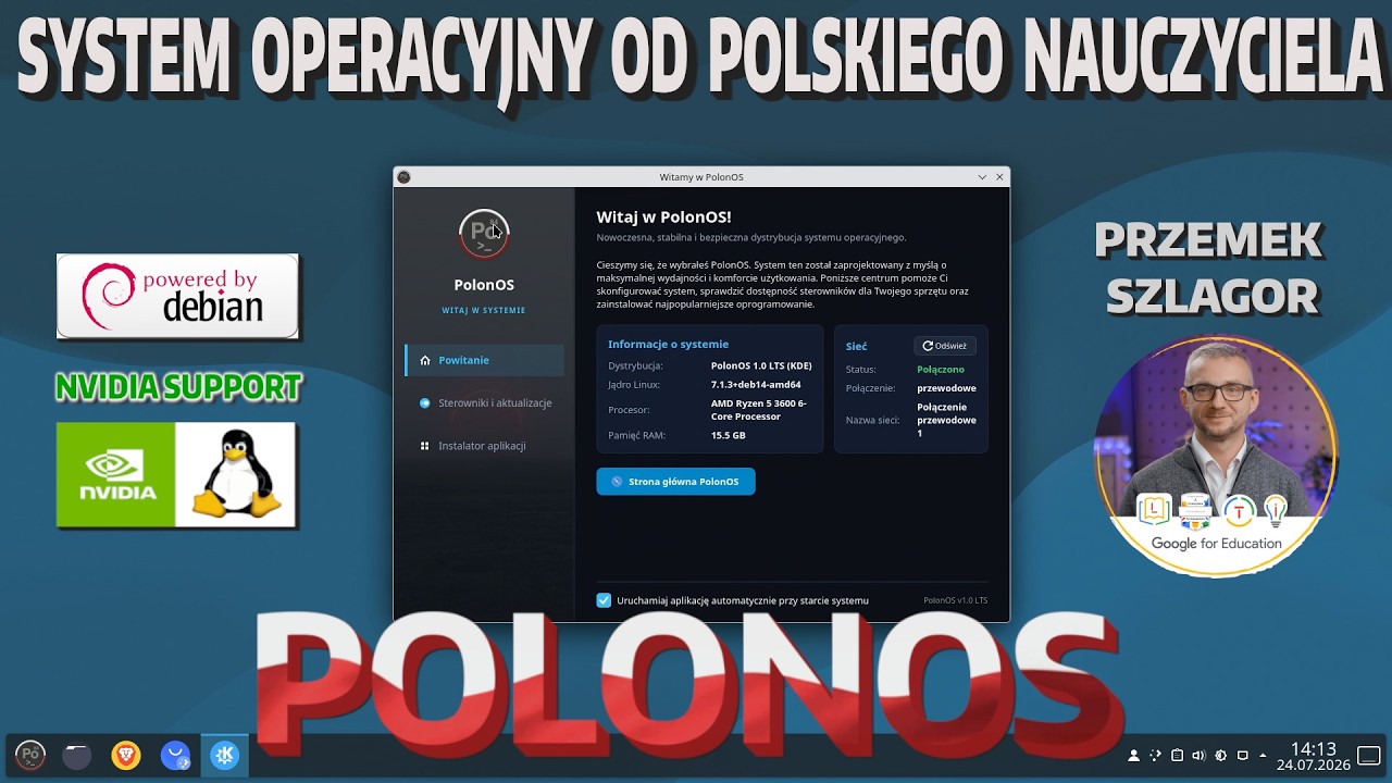 PolonOS - Linux od polskiego nauczyciela z dobrą obsługą kart Nvidia oparty o Debian 13 Trixie