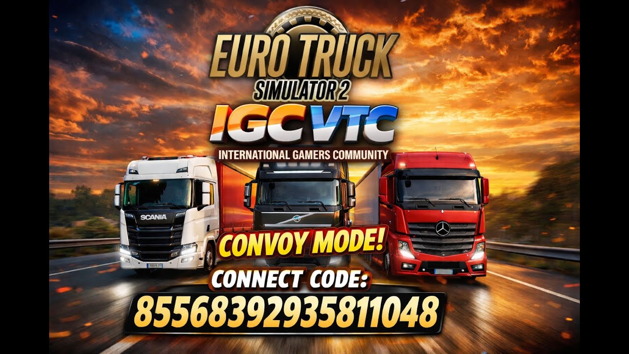🔴 [EN]  Euro Truck Simulator 2 Convoy Mode with IGC - VTC
