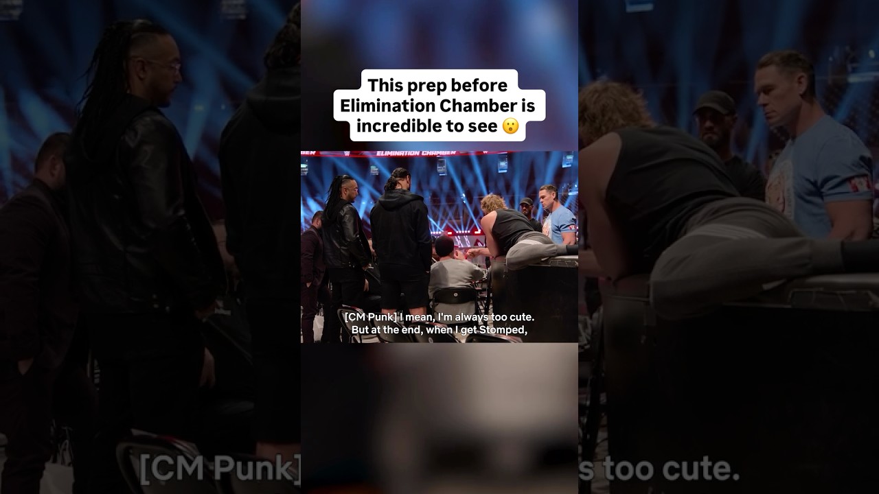 CM Punk, John Cena, Seth Rollins strategize before Elimination Chamber 😳 