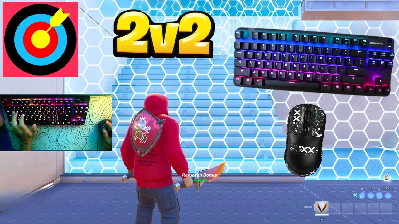 Fortnite 2v2 Piece Control😍 SteelSeries Apex Pro TKL ASMR💤