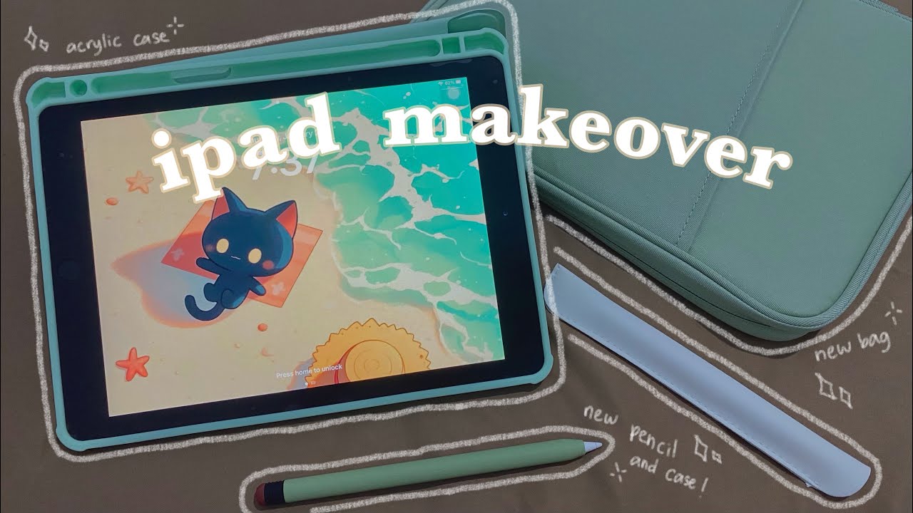makeover iPad 6th gen in 2025📦🧸: new case, apple pencil alternative, and bag