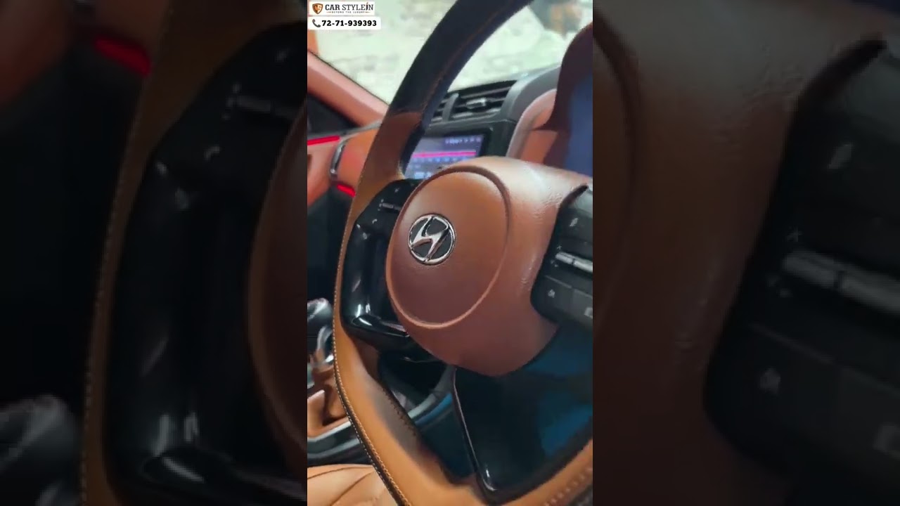 Hyundai Creta Interior Modified with Dual Tone🤎🖤 #shorts #cars #carstylein #trending #creta #hyundai