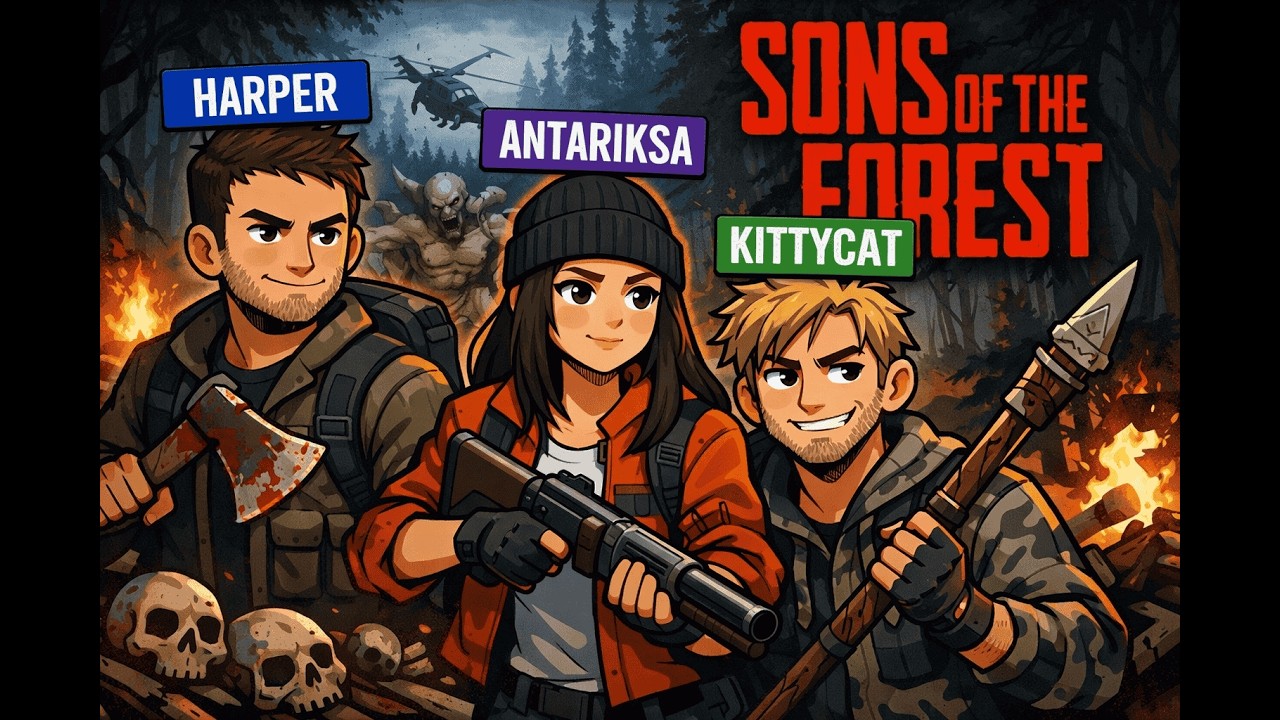 trio survival pencari pulau eipstein, PT. 1 #sonsoftheforest