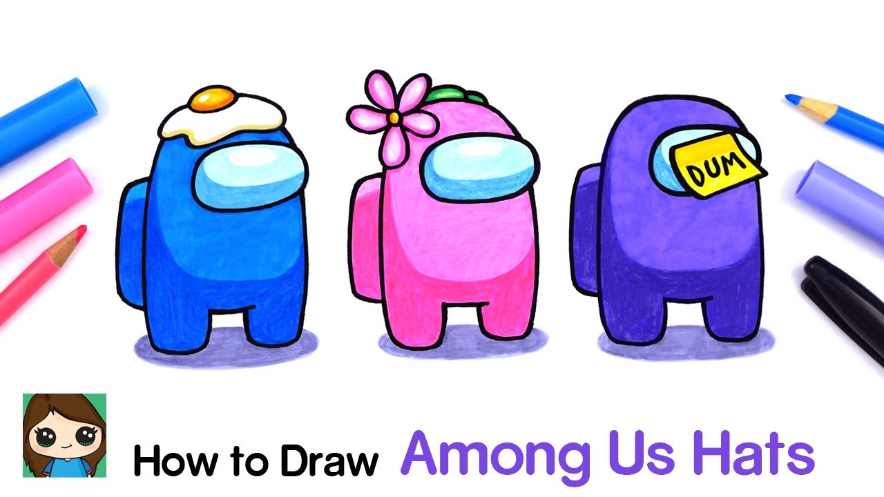 How to Draw AMONG US Crewmate or Imposter Hats