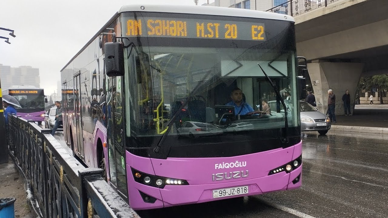 Bakı E2 nömrəli avtobus.Səfər(20 yanvar m/st ➡️ Xırdalan şəhəri).