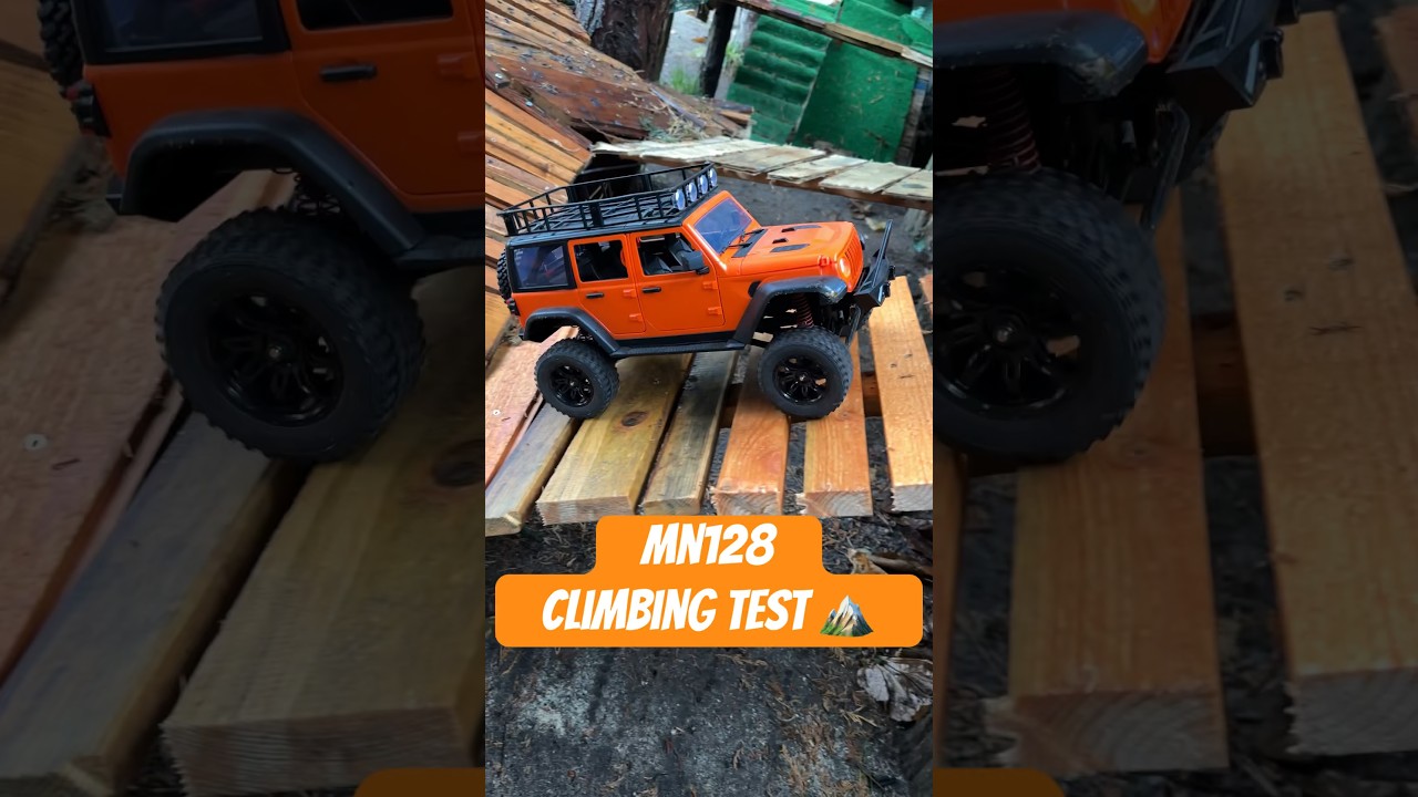 Rc car model MN128 🏔️ #rc #mn128 #climbing #test #orange #rccar #rcoffroadcar #rcoffroad #poland