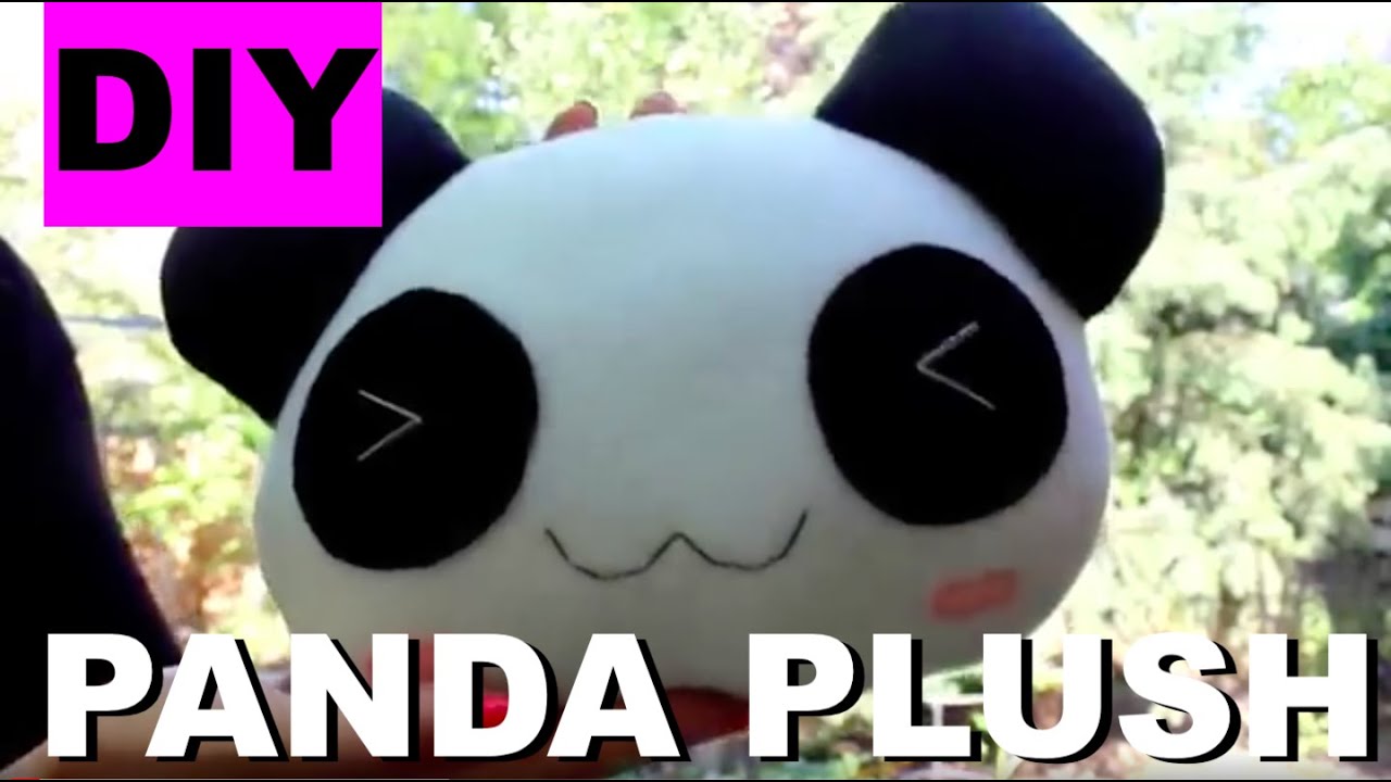 DIY Kawaii Panda Plush! How to Make a Stuffed Animal Panda- EASY Pillow Tutorial + FREE PATTERN