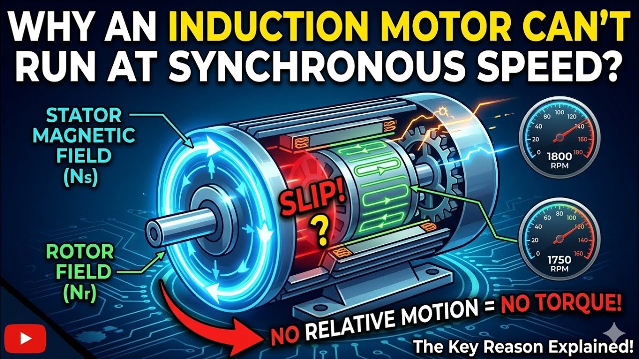 3 Phase AC Induction Motor Flux Slip and WorkingPrinciple 