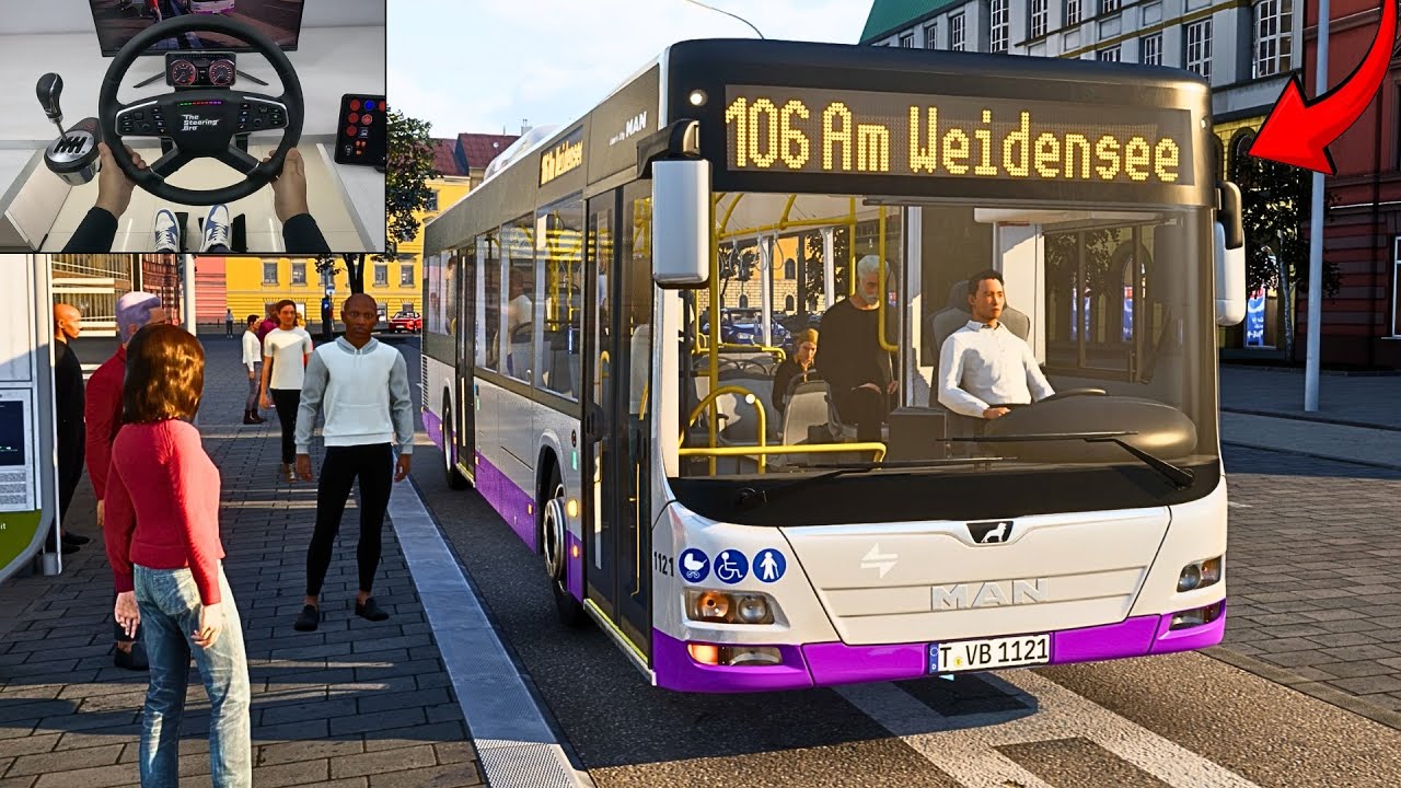 Realistic Bus Simulator 2025 - City Transport Simulator: Bus | Steering Wheel Gameplay