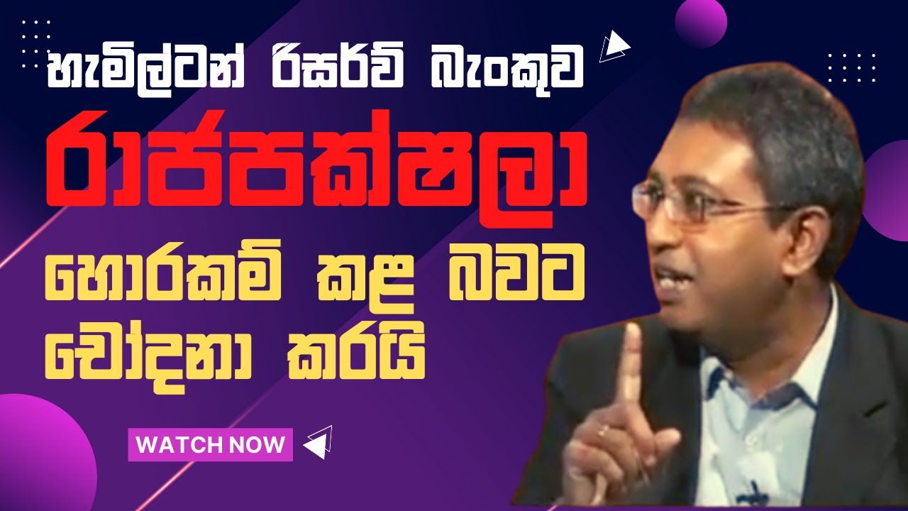 හැමිල්ටන් රිසර්ව් බැංකුව රාජපක්ෂලා හොරකම් කළ බවට චෝදනා කරයි