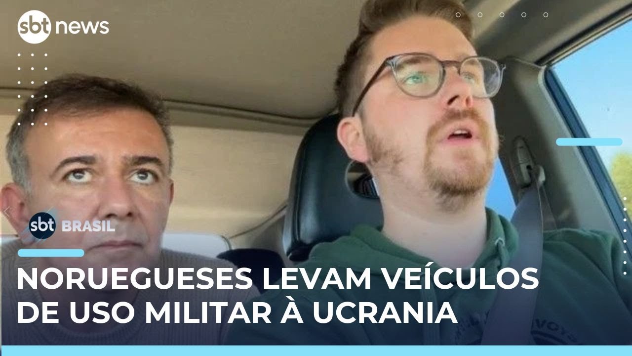 Correspondente do SBT acompanha comboio norueguês em missão de apoio militar à Ucrânia | #SBTBrasil