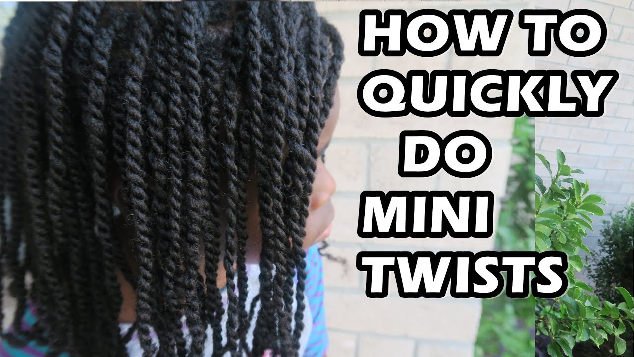 How to Quickly Do MINI TWISTS on Natural Hair