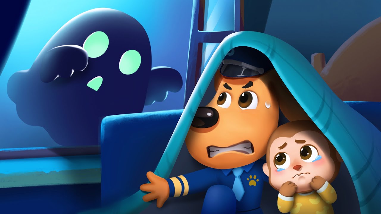 Monster in the Dark | Safety Cartoon | Sheriff Labrador | Kids Cartoon | BabyBus