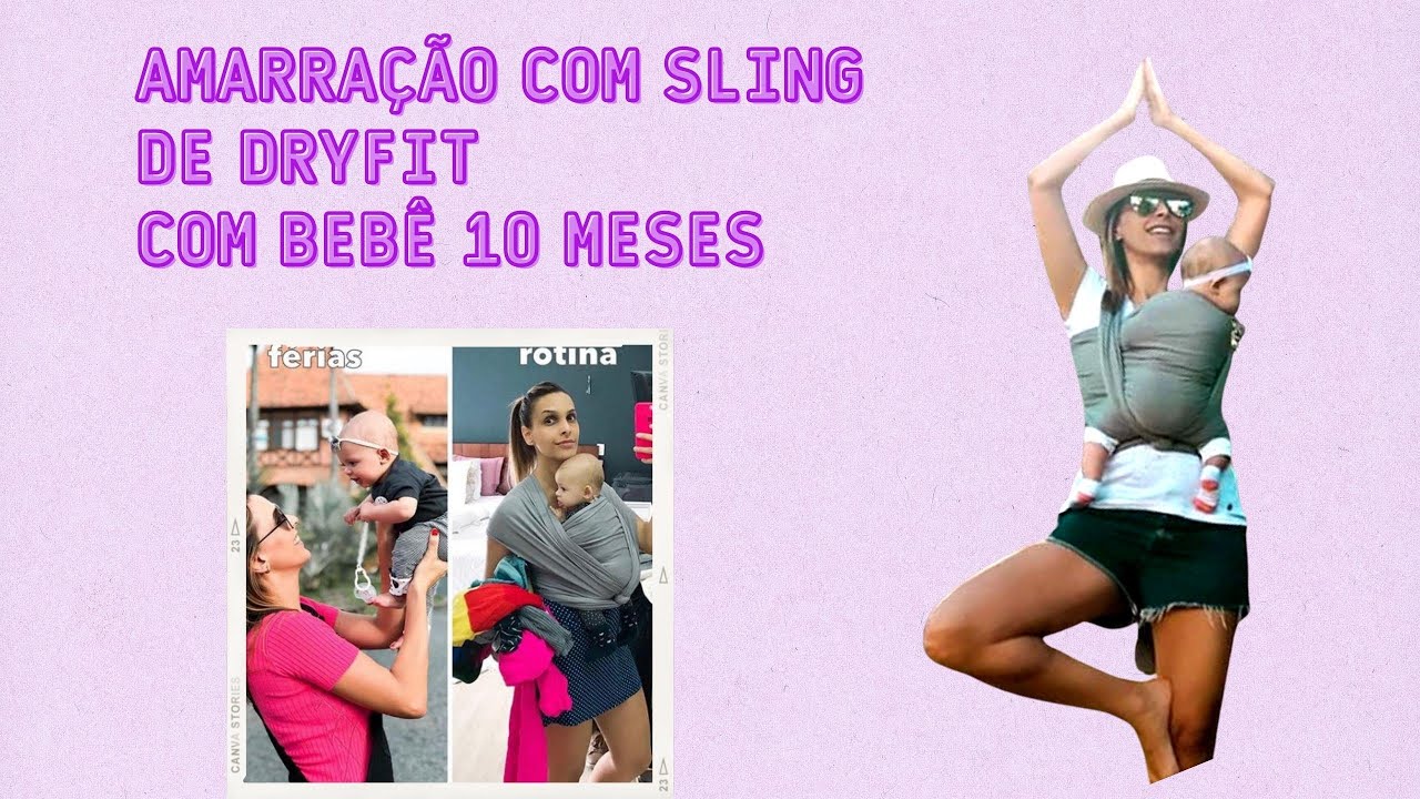 Quem Sabe faz AO VIVO- Amarrando wrap de Dryfit I SLING I Bebê de 10meses I Ândrea Potenza