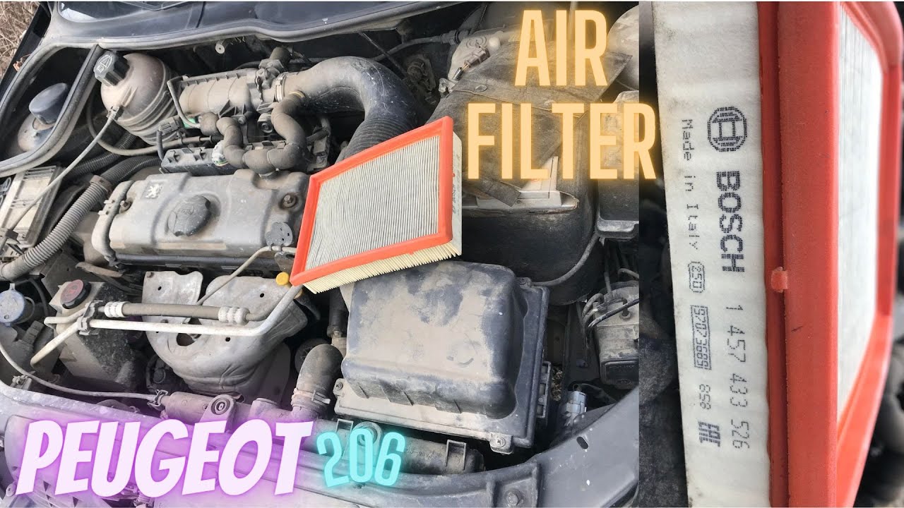 Peugeot 206 how to change the air filter ,comment changer le filtre a air ,den Luftfilter wechseln
