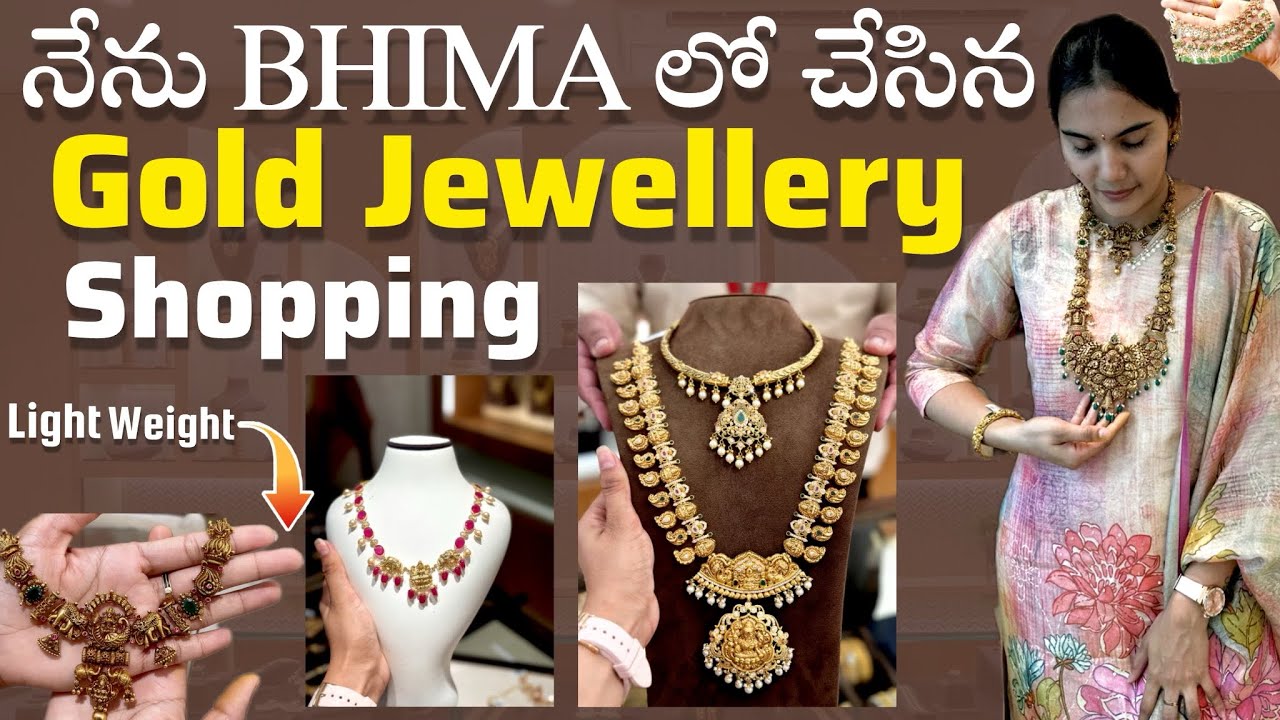 Latest GOLD light weight jewellery shopping in BHIMA JEWELS|| GOLD SHOPPING #goldjewellerycollection