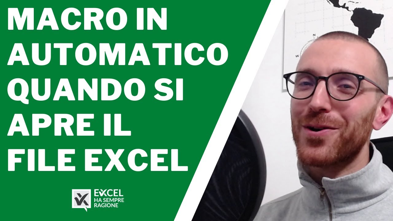 Eseguire una MACRO EXCEL quando si apre il file automaticamente