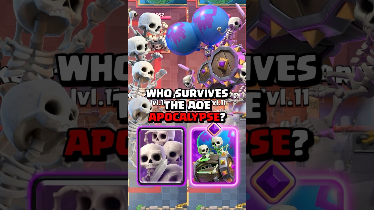 Who Wins Evolution Skeleton Barrel Or Skeleton Army? 🤔 #clashroyale #shorts