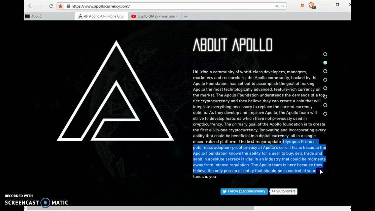 1st Video - Introduction of Apollo Currency