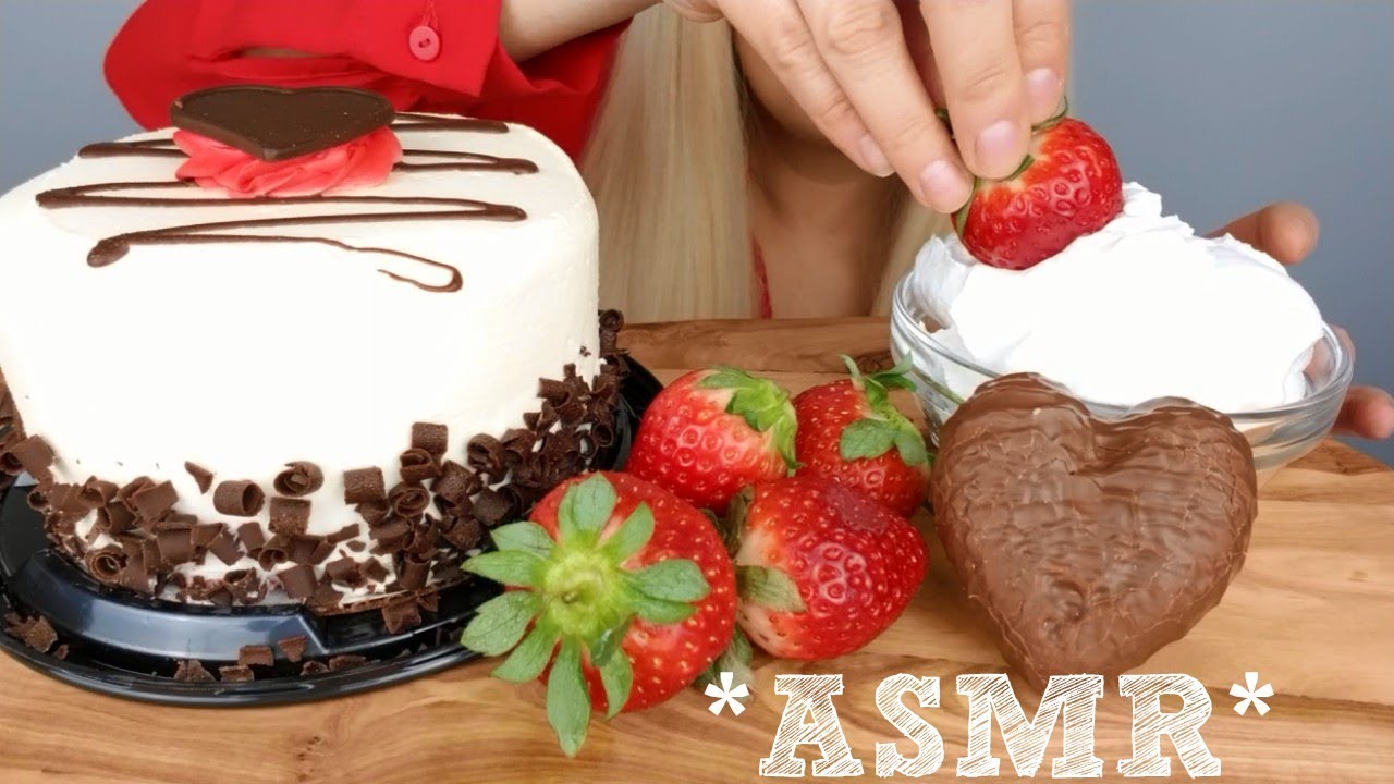 RED VELVET CAKE ASMR Eating Sounds *No Talking