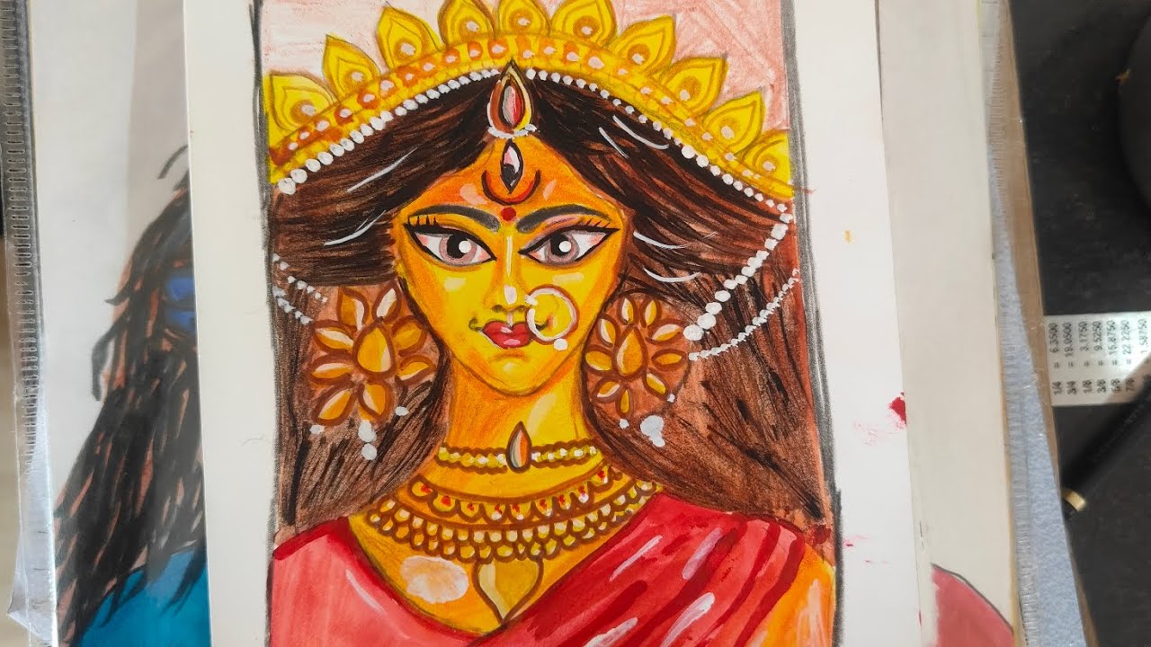 How to Draw Maa Durga | Durga Maa Drawing for Beginners | দুর্গা মায়ের ছবি