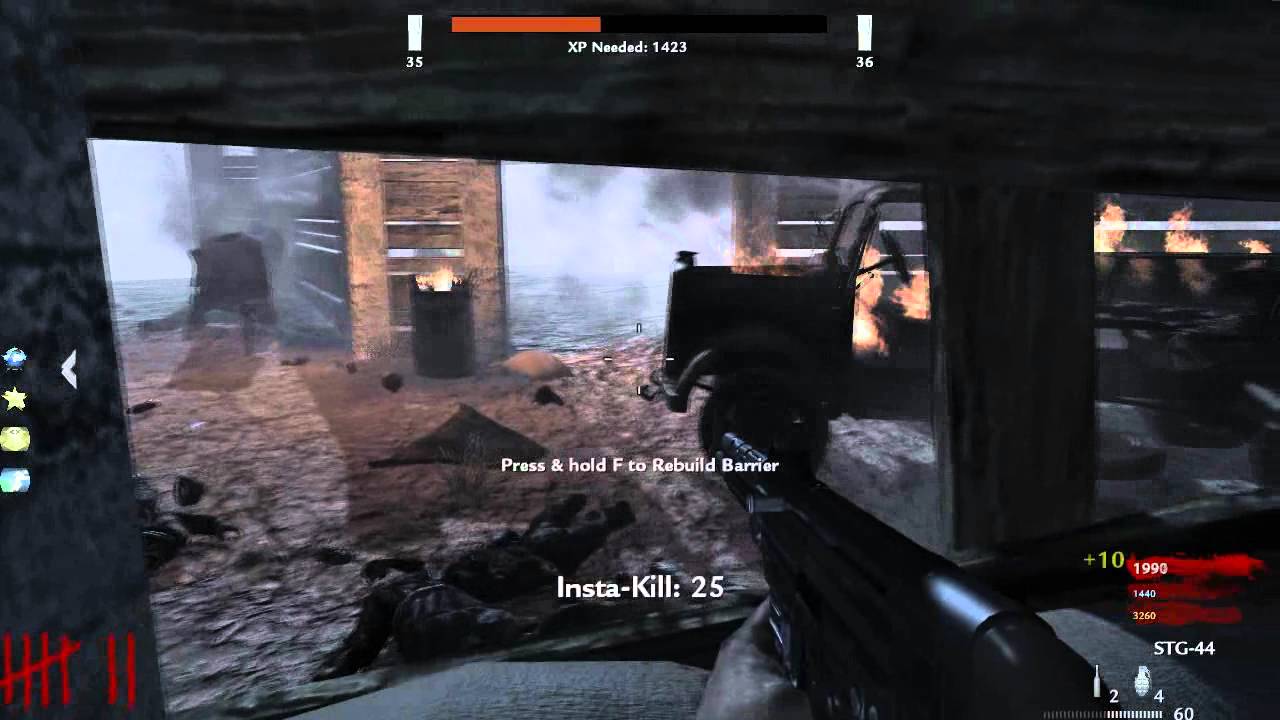CoD WaW Zombie mod GAMEPLAY (/w Proter i Thunderhorn) PL