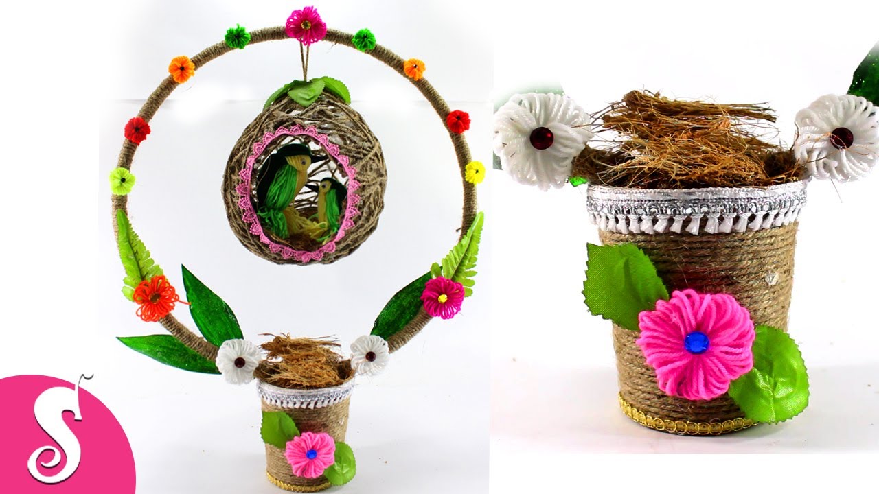 Birds Nest Table Showpiece from Jute | Room Decorating Idea  | Jute craft