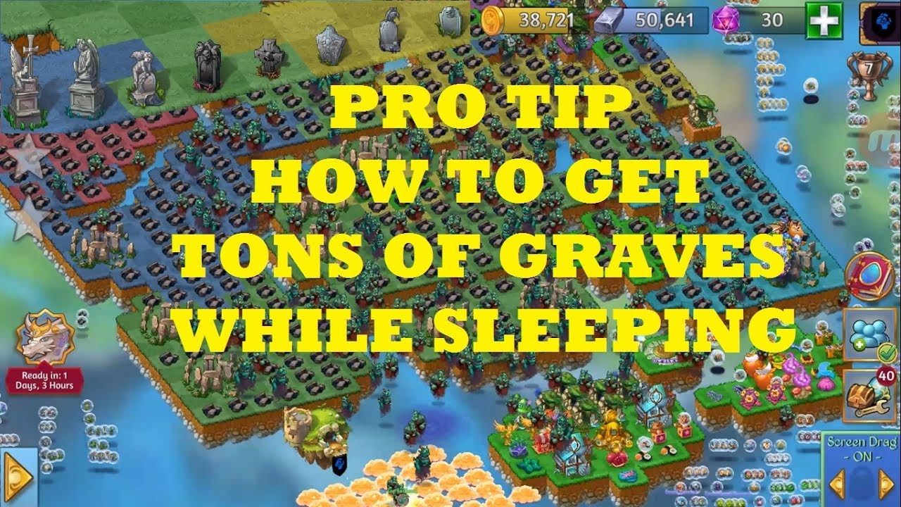 Merge Dragons! PRO TIP #4 - Graves - How to get a lot of them while sleeping!