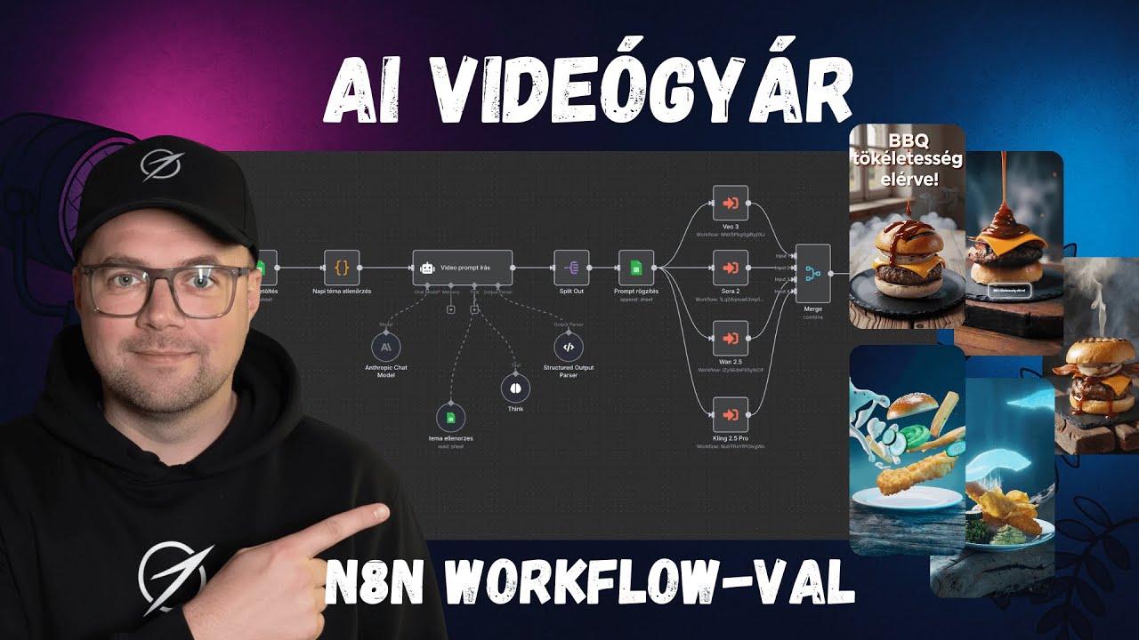 Automatikus AI Videógyár YouTube Shortshoz és TikTokra 2025 - N8N Workflow