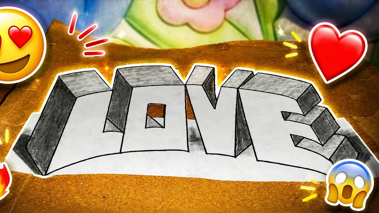 How to make 3d letter drawing on the paper for new bignner||illusion 3d letter drawing step by step