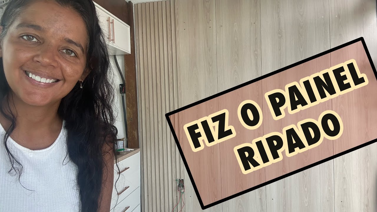 Fiz o painel e coloquei uma parte dele em painel ripado 😊