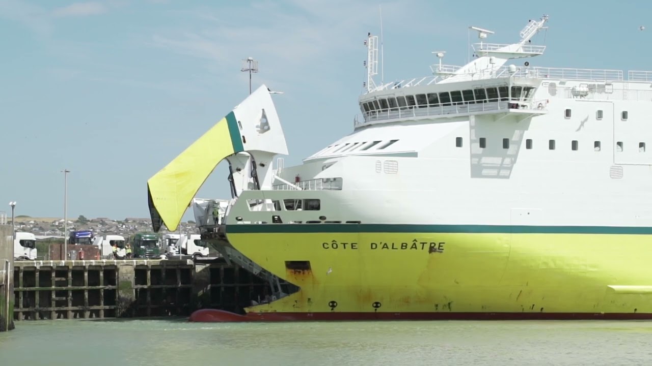 Car Ferry Arrival and departure at Newhaven Port