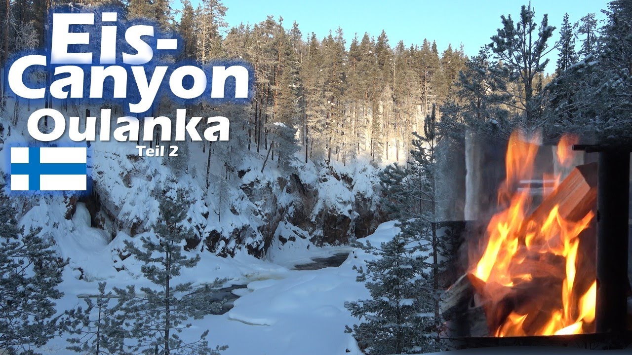 Finnland im Winter bei -33°C Oulanka Nationalpark Kiutaköngas Kuusamo