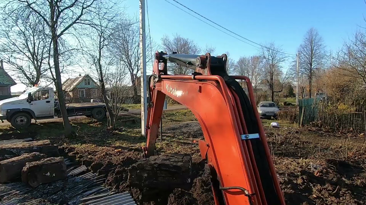 Ч.1 Большой объект.Планировка,копка котлована,корчёвка,гидромолот.