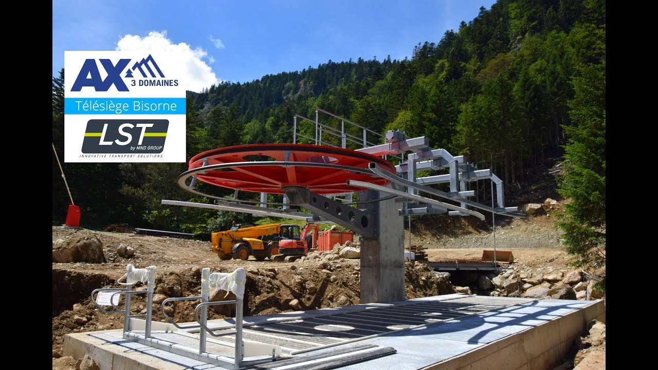 Construction télésiège Bisorne Ax 3 Domaines