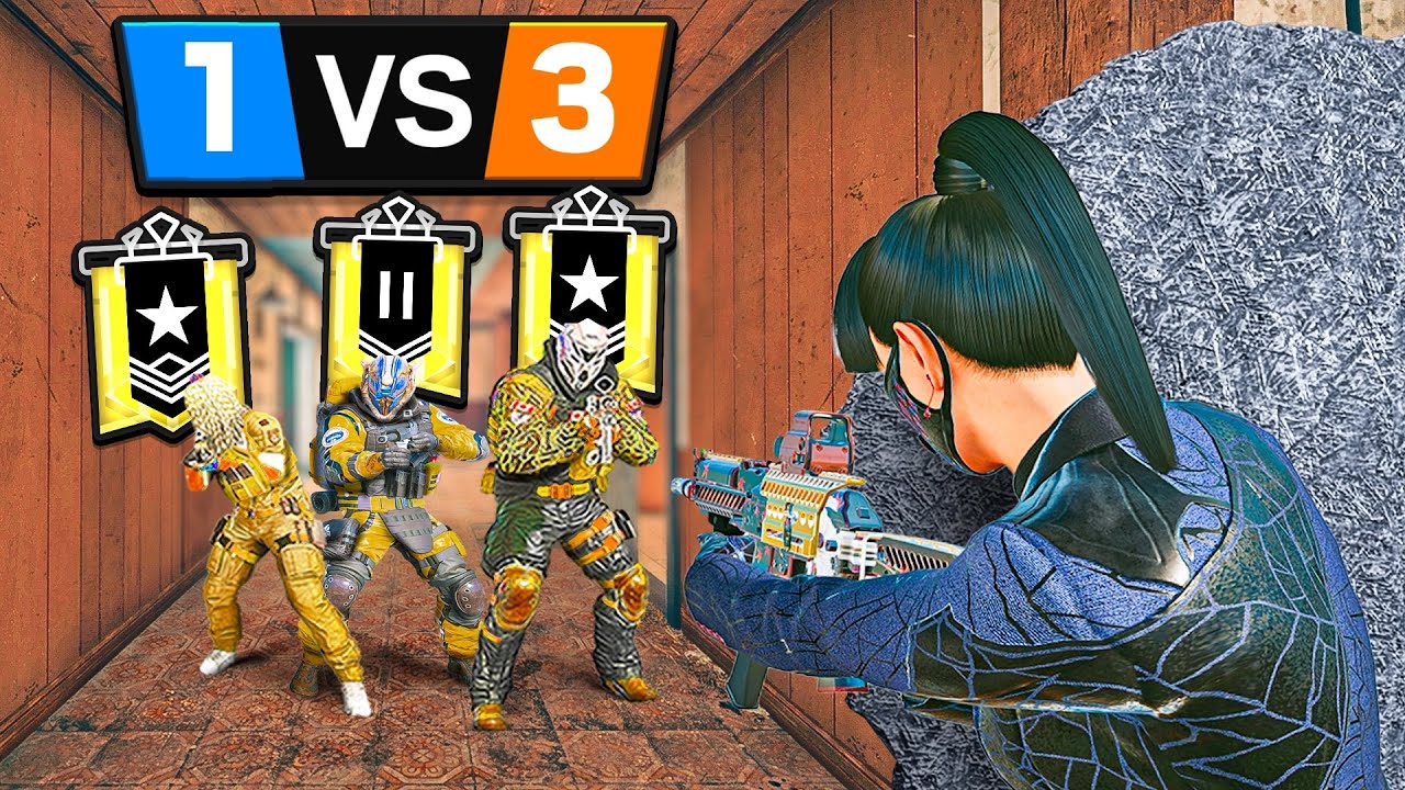 1 BUFFED Azami vs 3 Golds (Rainbow Six Siege)