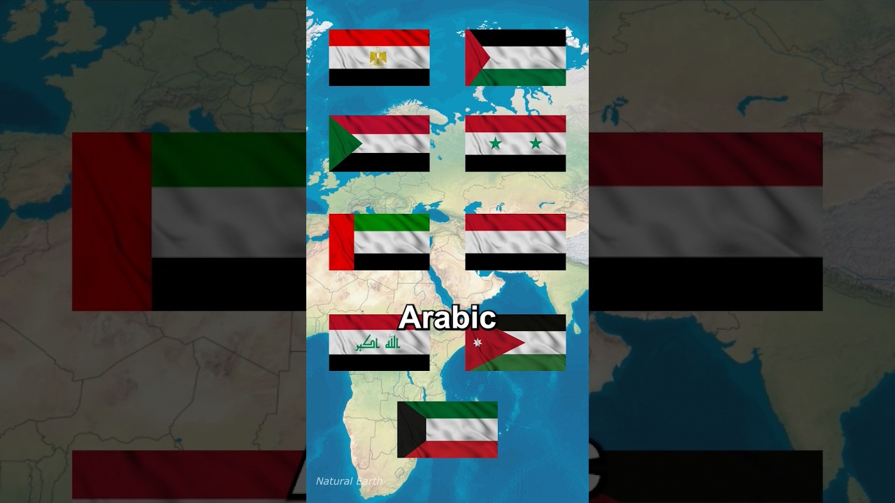 Why do most Arab Countries share Similar Flags ? #map #geography