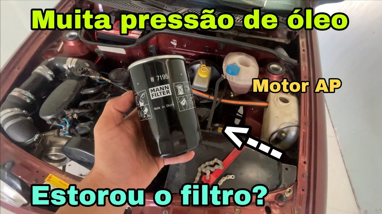 Problema, muita pressão de óleo no motor AP Turbo, como resolver o problema.