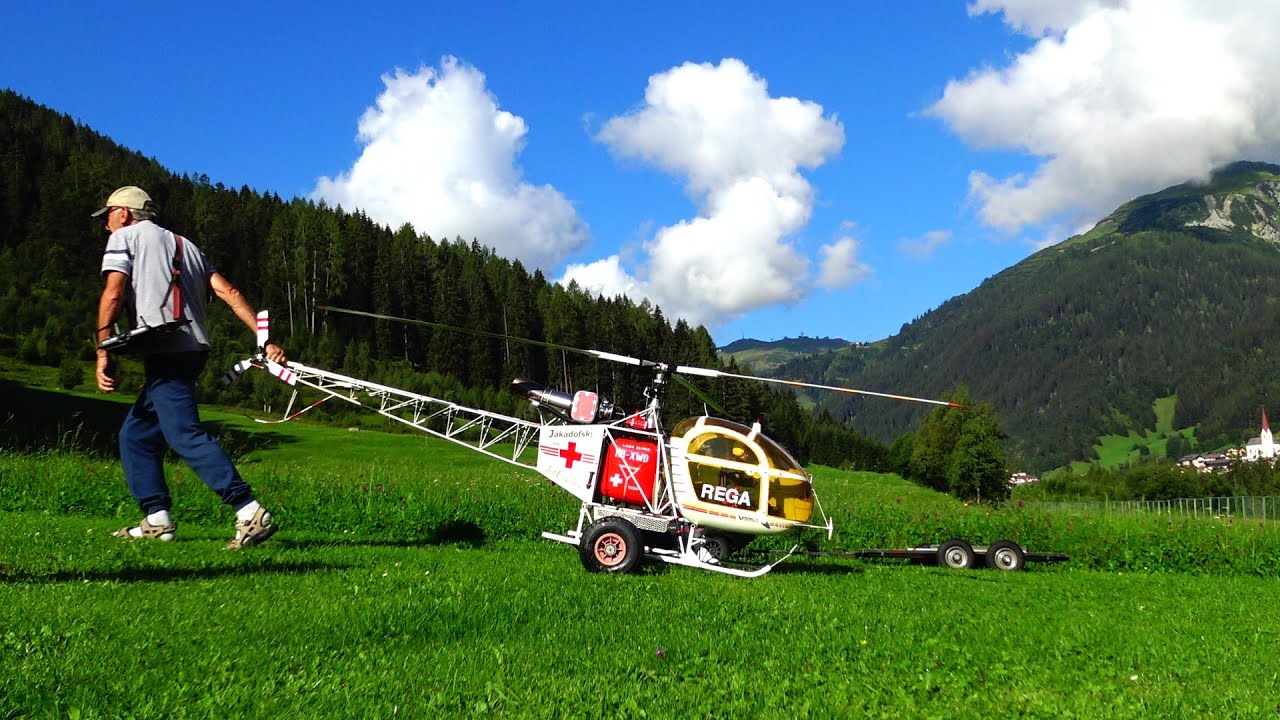 Ewald Heim RC Helicopter Pilot Alouette 3 Scale Turbine Model Flight