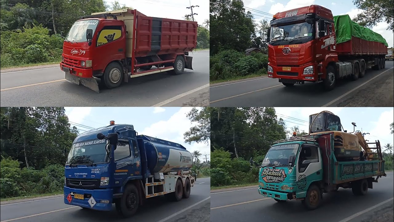 Truk Tangki Pertamina, Truk Muatan Excavator, Truk Trailer, Truk Oleng Oleng, Truk Siba Surya 