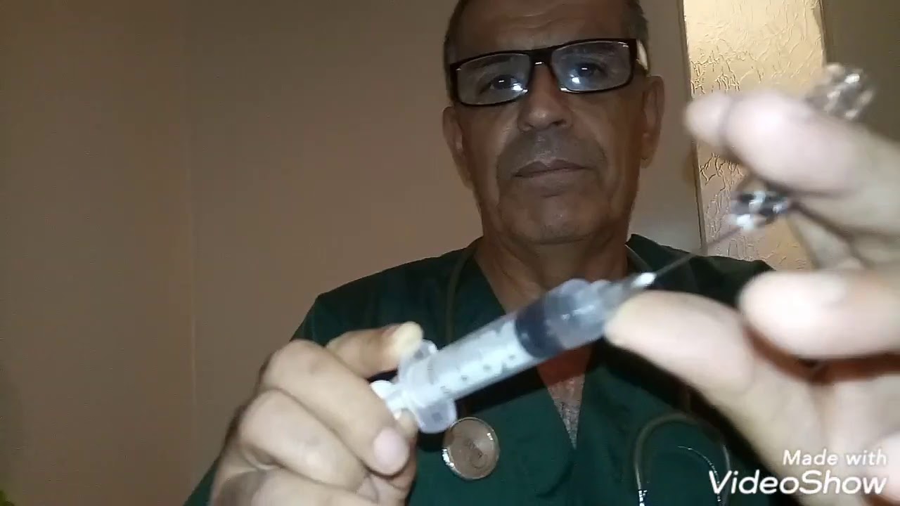تحضير حقنة دواء - preparation de medicament injectable