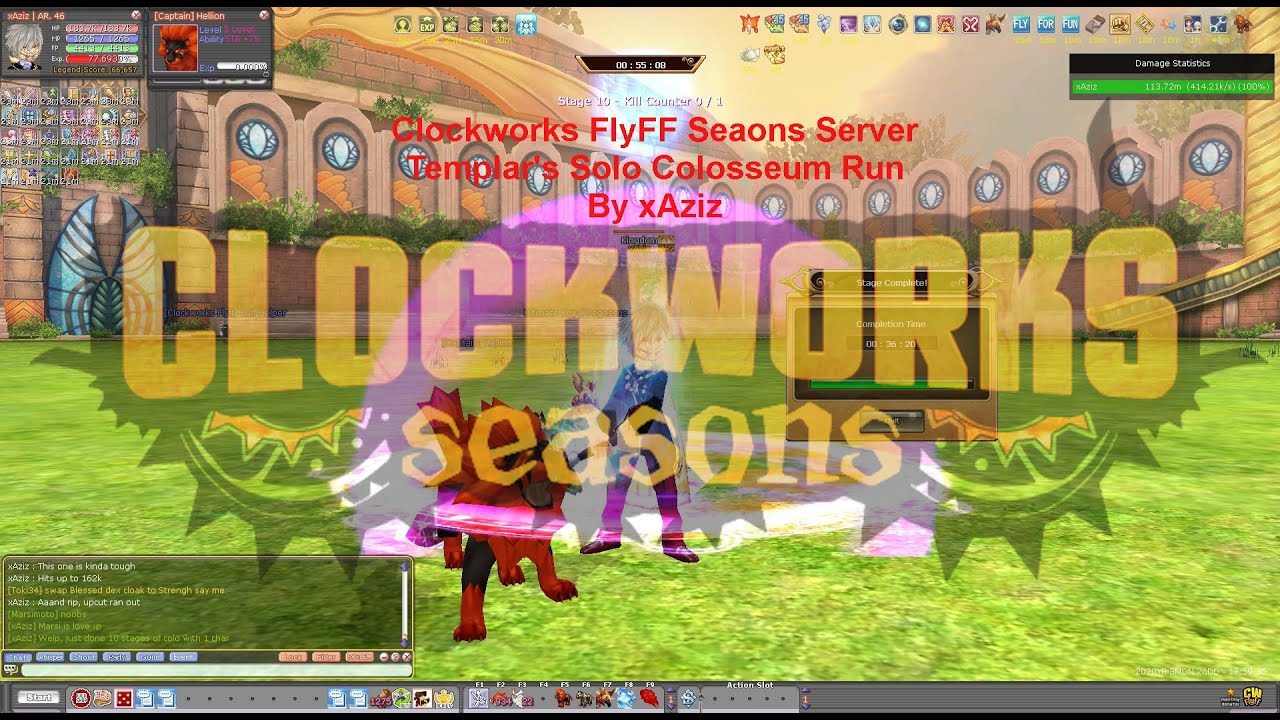 Clockworks Flyff Private Server (Seasons) - Solo Colosseum Challenge with 1 Char  ~ By 