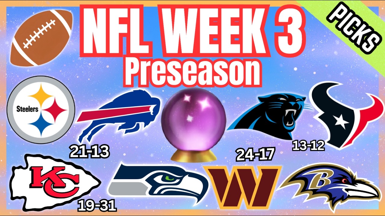 Прогнозы и ставки на 3-ю неделю предсезонки NFL 2026!