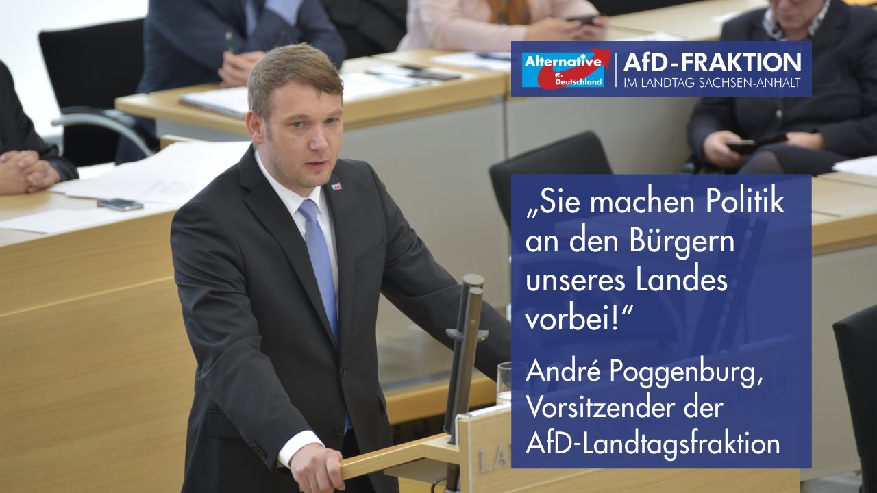 Andr&eacute; Poggenburg &ndash; Gegenrede zur Regierungserkl&auml;rung des Ministerpr&auml;sidenten