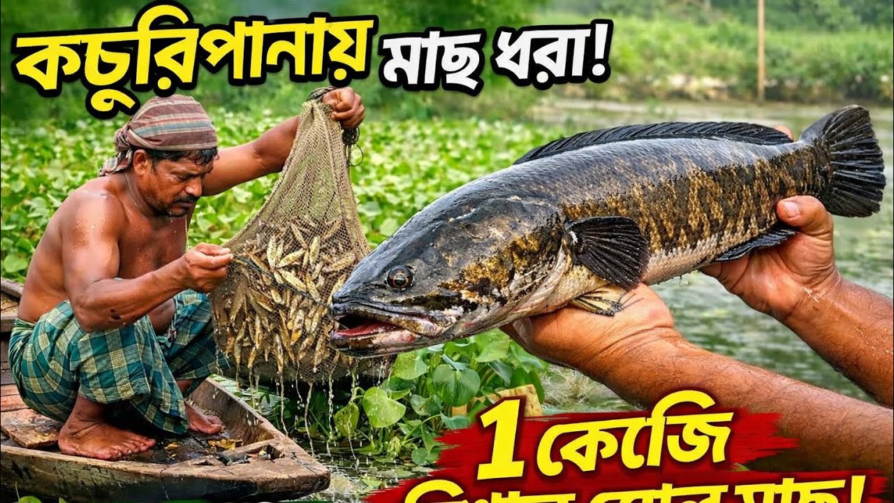 কচুরিপানায় মাছ ধরা 