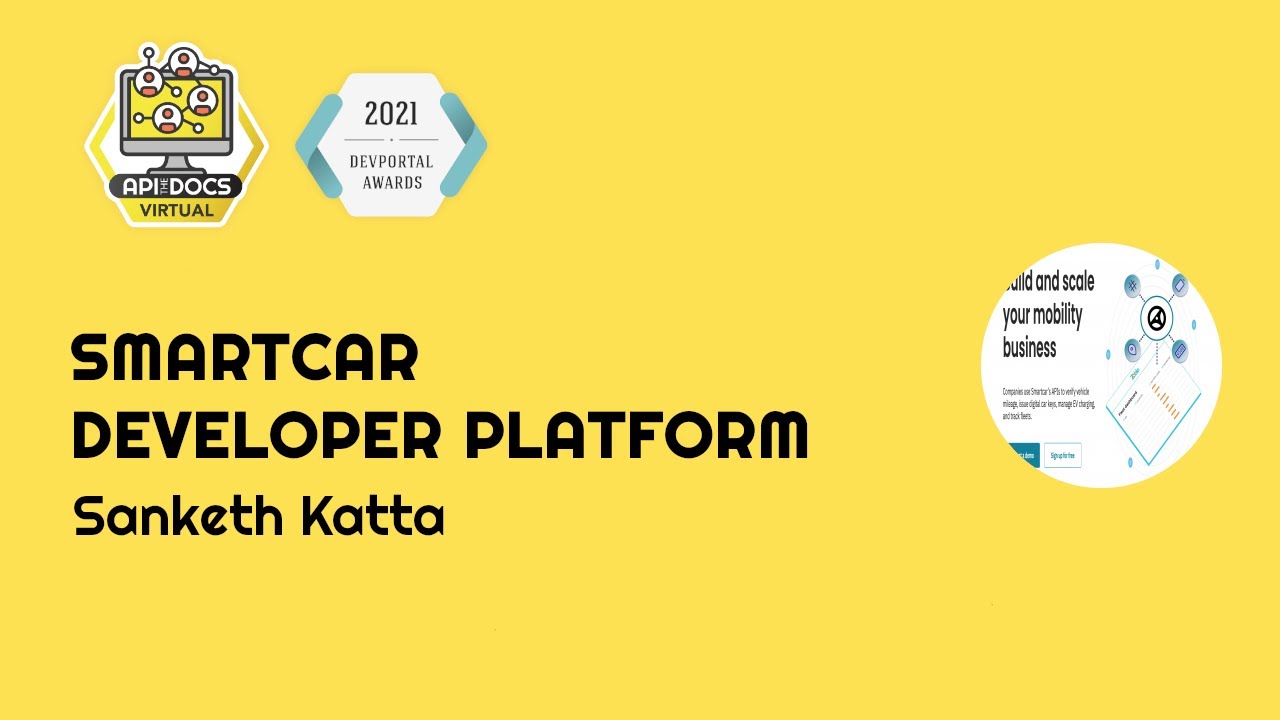 Smartcar Developer Platform | API The Docs Virtual 2021 | Showcase Your Devportal