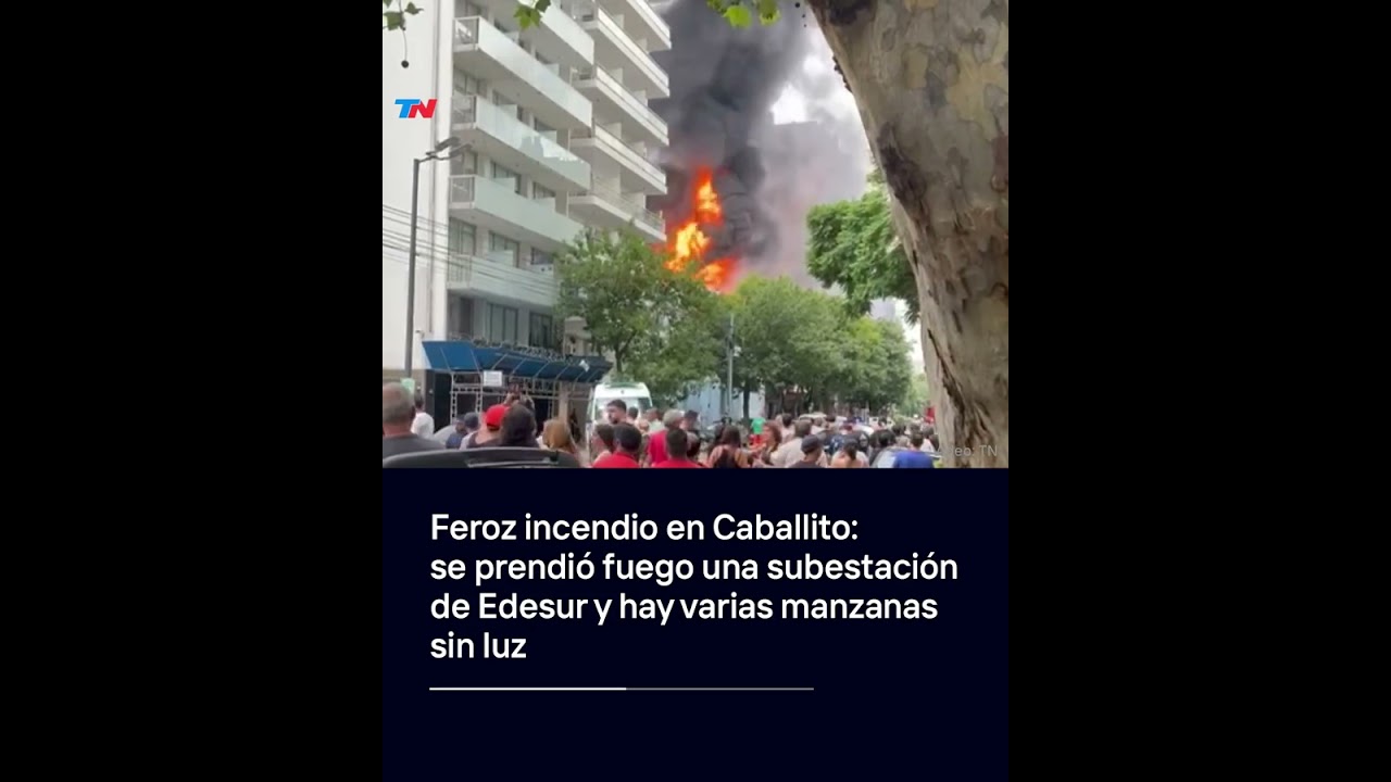 FEROZ INCENDIO EN CABALLITO: se prendió fuego una subestación de Edesur