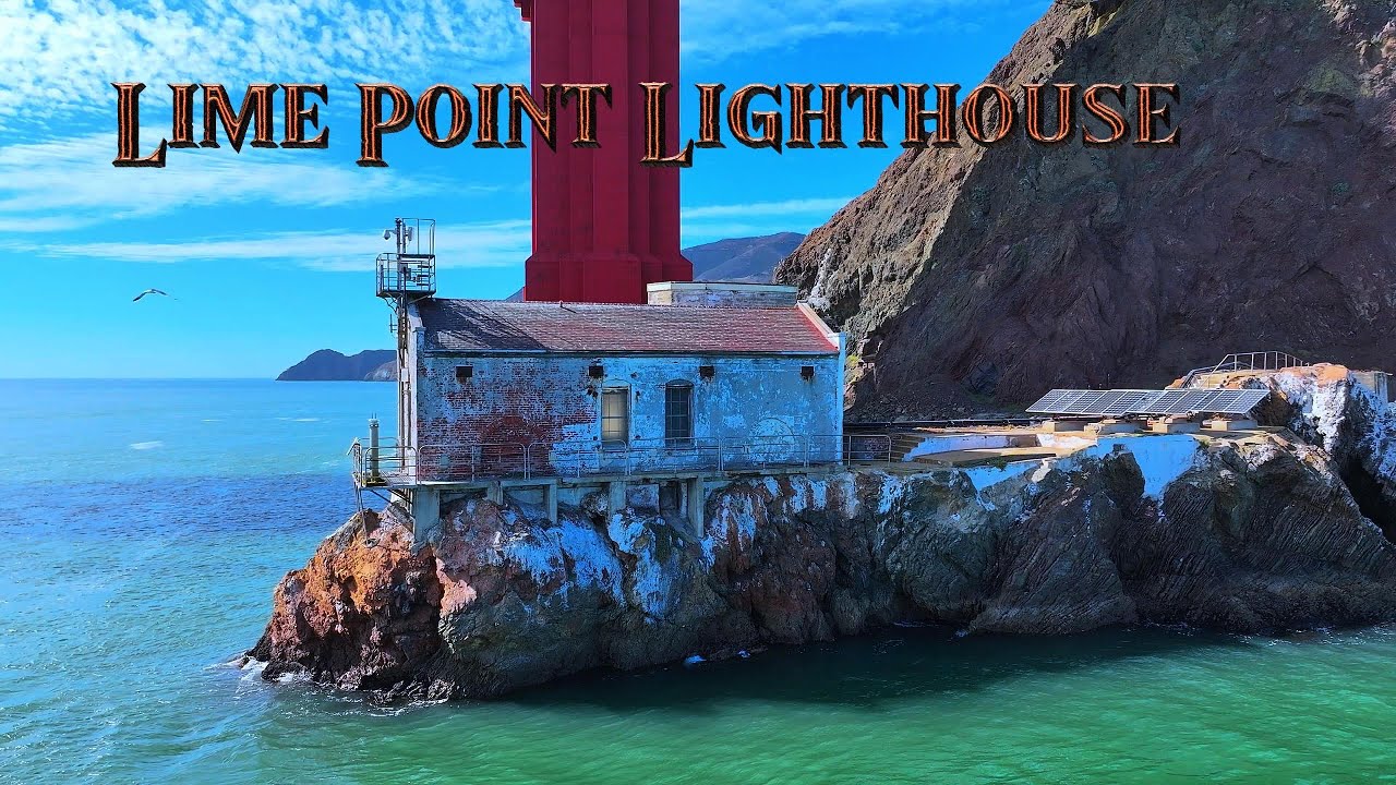 Lime Point Lighthouse From Above 4k Drone Footage #sanfransico #lighthouse #goldengatebridge